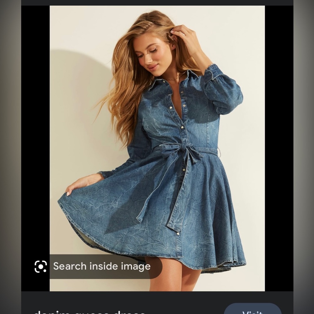 Guess denim dress in medium size NWT